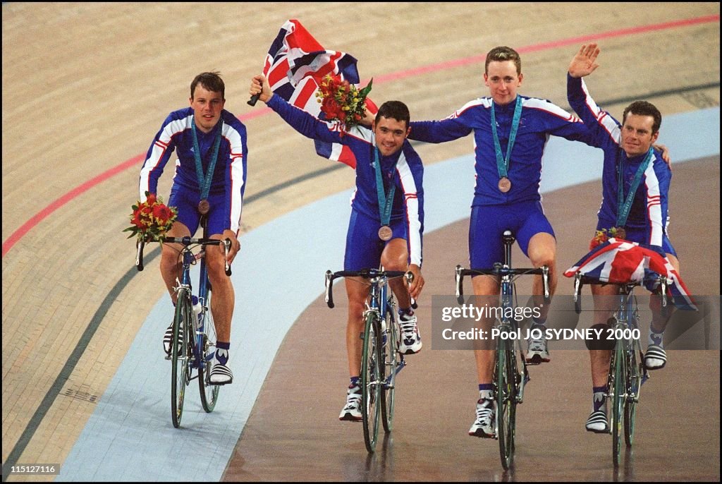 Sydney Olympics: Cycling Track-Men'S Team Pursuit Final In Sydney, Australia On September 19, 2000.