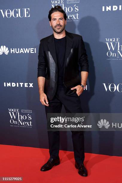 Miguel Carrizo attends the 'Vogue Who's On Next' awards photocall at Gran Maestre Theatre on May 23, 2019 in Madrid, Spain.