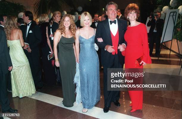 Pro-Celebrety golf party in Monte Carlo, Monaco on September 11, 1999 - Robert Wagner with wife and daughters.