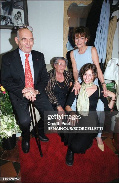 Claudia Cardinale for the first time on stage in 'The venetian' at the "Theatre des Champs Elysees" in Paris, France on May 03, 2000 - With her...