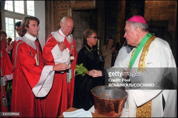 Victor Emmanuel of Savoy, his wife Marina and their son Emmanuel Philibert attend the Jubilee Pilgrimage commemorating Saints Maurice and Lazarus in...