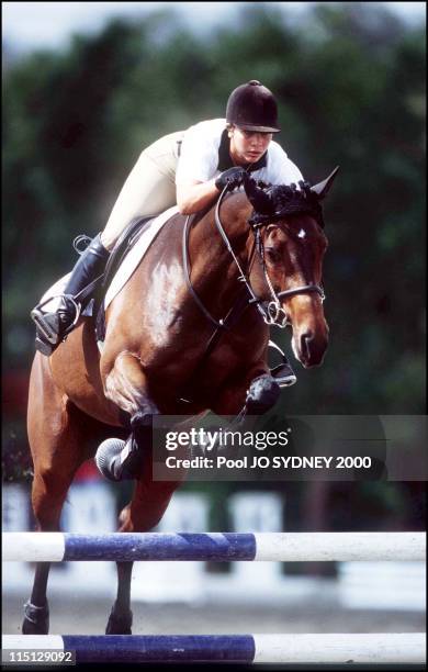 Sydney Olympics Games : jumping in Sydney, Australia on September 23, 2000 - Princess Haya of Jordania.