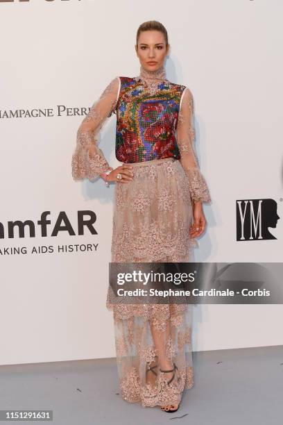 Sabina Zavodna attends the amfAR Cannes Gala 2019>> at Hotel du Cap-Eden-Roc on May 23, 2019 in Cap d'Antibes, France.