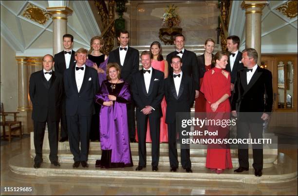 Joyeuse Entree": Festivities for the Grand Duke Henri and Grand Duchess Maria Teresa in Luxembourg city, Luxembourg on April 07, 2001 - Grand Duke...