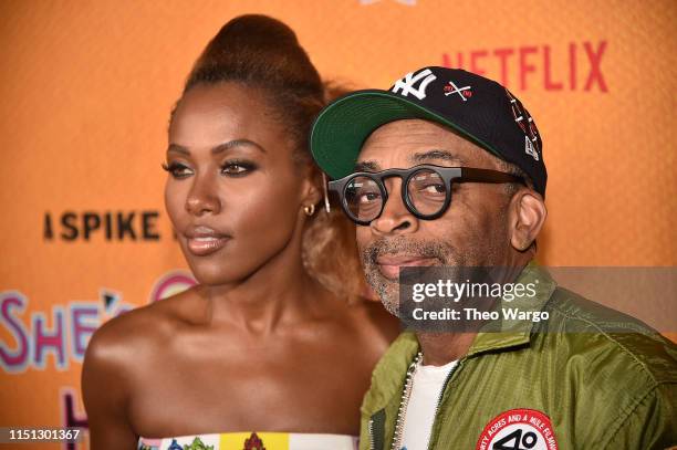 DeWanda Wise and Spike Lee attends the "She's Gotta Have It" Season 2 Premiere at Alamo Drafthouse on May 23, 2019 in Brooklyn, New York.