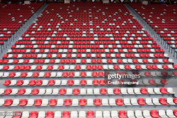 stadium seats bleachers sporting entertainment venue - empty stadium stock pictures, royalty-free photos & images