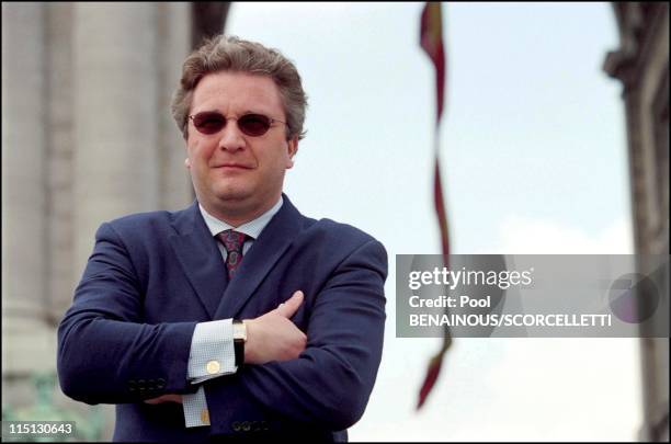 Prince Laurent of Belgium for "Saga" french T.V Show in Belgium in June, 2001.