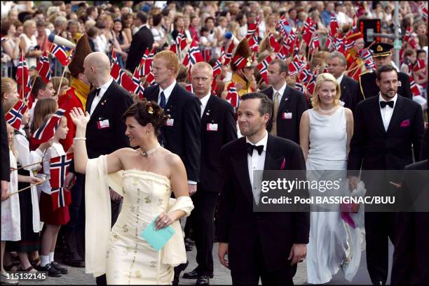 Wedding of Princess Martha Louise and Ari Behn: Reception hosted by the government at the SAS Royal Garden Hotel in Trondheim, Norway on May 23, 2002...