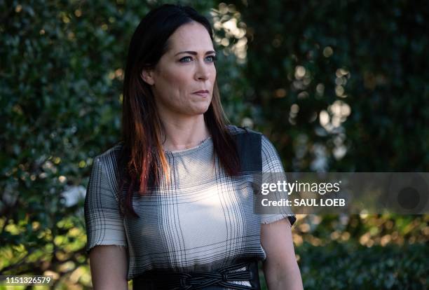 Stephanie Grisham, press secretary for First Lady Melania Trump, attends the Congressional Picnic on the South Lawn of the White House in Washington,...