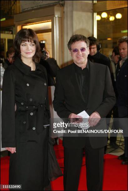 28th "Cesar" awards ceremony in theatre du Chatelet in Paris, France on February 22, 2003 - Marianne Denicourt and Daniel Auteuil.