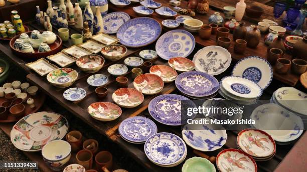toji kobou-ichi market - antique shop stock pictures, royalty-free photos & images