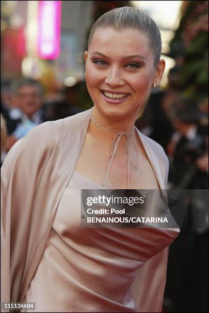 56th Cannes Film Festival: Stairs of "Les egares" in Cannes, France on May 16, 2003 - Elena Lenina from the TV show Nice people.