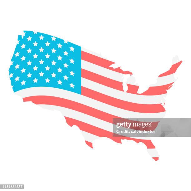 usa flag design - festive border stock illustrations