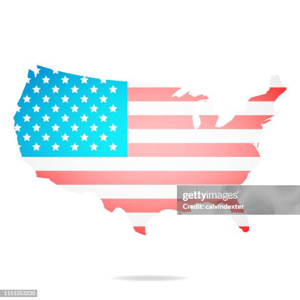 usa flag design - declaration independence stock illustrations