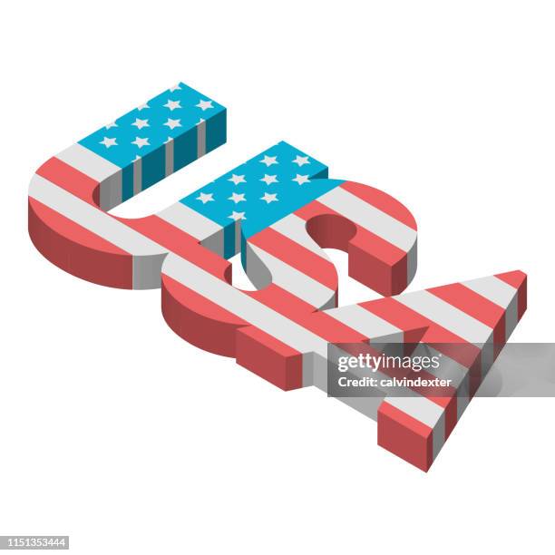 usa flag design - declaration independence stock illustrations