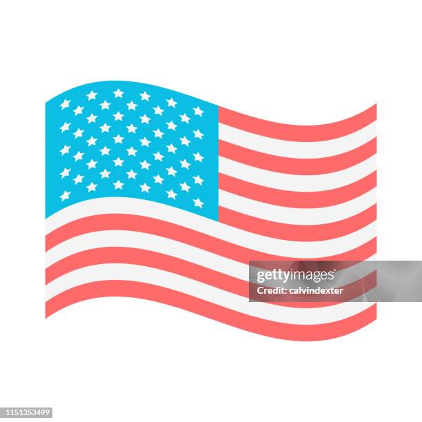usa flag design - declaration of independence stock illustrations