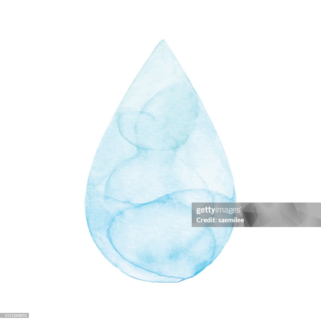 Blauer Wassertropfen