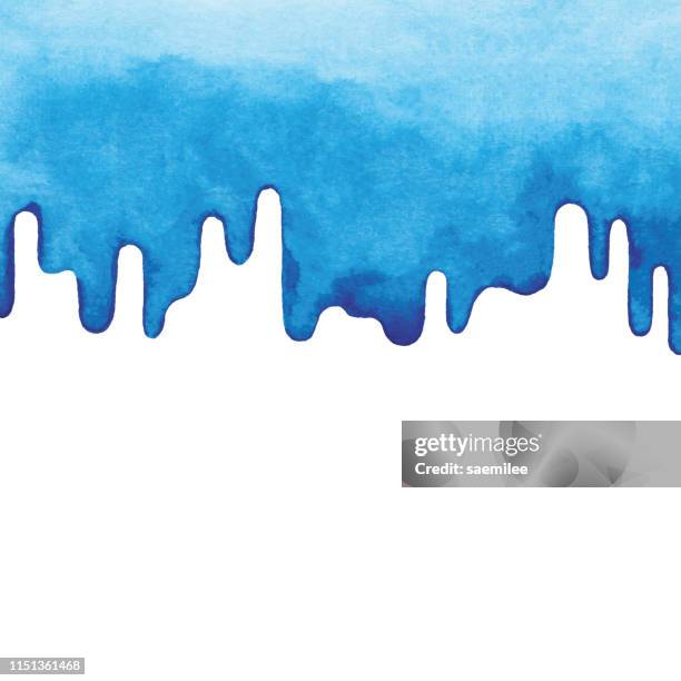 blue flowing down background - watercolor painting stock illustrations stock illustrations