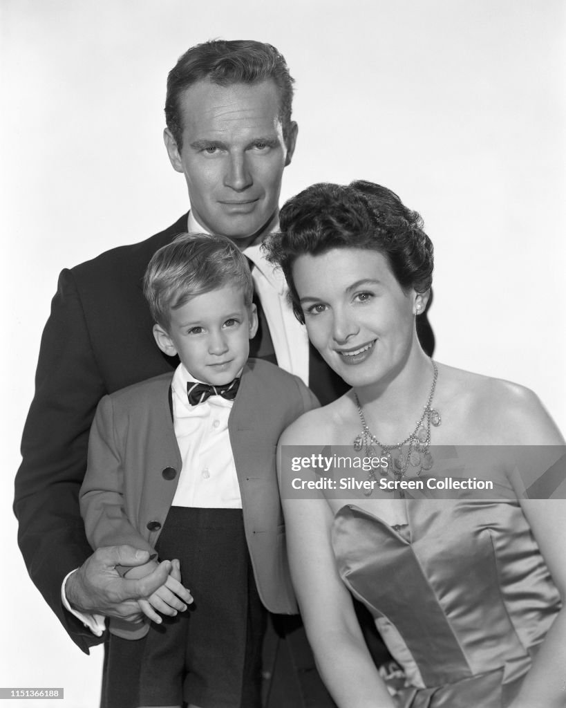 Charlton Heston And Family