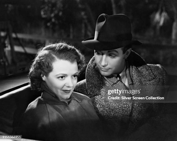 Actors Robert Taylor as Dr Robert 'Bob' Dakin and Janet Gaynor as Katherine 'Kay' Brannan in the romantic comedy 'Small Town Girl', 1936.