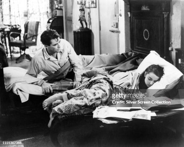 Actors Gregory Peck as Joe Bradley and Audrey Hepburn as Princess Ann in the film 'Roman Holiday', 1953.