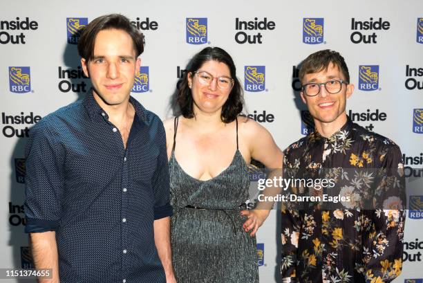 And BEN BAUR, ACTOR on the Rainbow Carpet at the 2019 Inside Out LGBT Film Festival Opening Night Gala at TIFF Bell Lightbox on May 23, 2019 in...