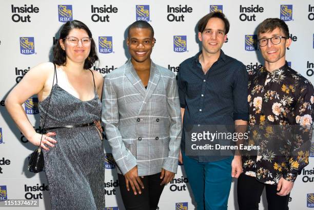 And BEN BAUR, ACTOR on the Rainbow Carpet at the 2019 Inside Out LGBT Film Festival Opening Night Gala at TIFF Bell Lightbox on May 23, 2019 in...