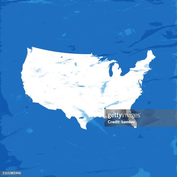 detailed map of the united states of america - country geographic area stock illustrations