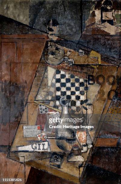 Still Life with a Chessboard', 1912. From a private collection. Artist Louis Marcoussis.