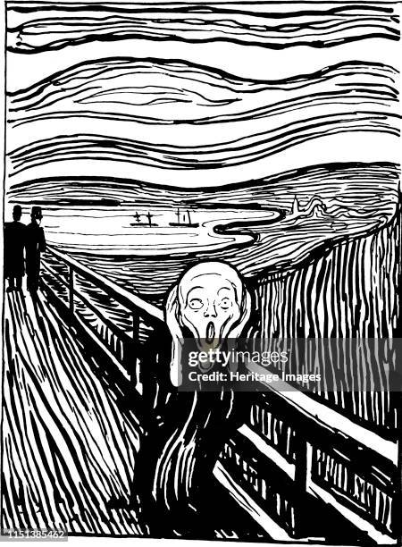 The Scream', 1895. Found in the collection of the State A Pushkin Museum of Fine Arts, Moscow. Artist Edvard Munch.