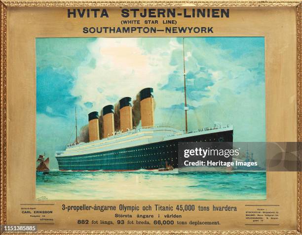 Titanic & Olympic, c. 1911. From a private collection. Artist Mann, James Scrimgeour .