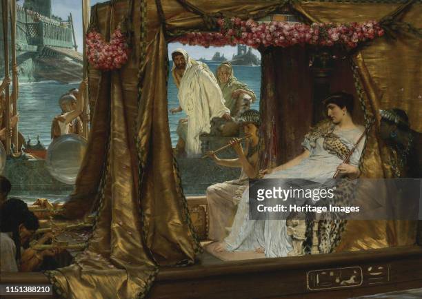The Meeting of Antony and Cleopatra, 1885. From a private collection. Artist Alma-Tadema, Sir Lawrence .