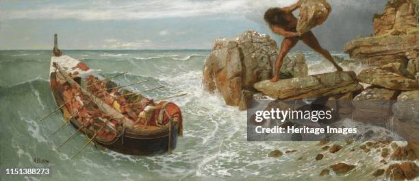 Odysseus and Polyphemus, 1896. From a private collection. Artist Böcklin, Arnold .