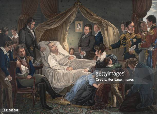 Death of Napoleon, 1825. From a private collection. Artist Steuben, Charles de .