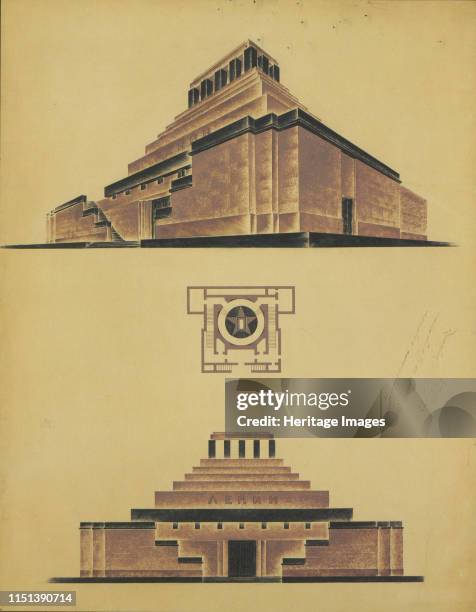 The Lenin's Mausoleum . Found in the collection of State Scientific A. Shchusev Research Museum of Architecture, Moscow. Artist Shchusev, Alexey...