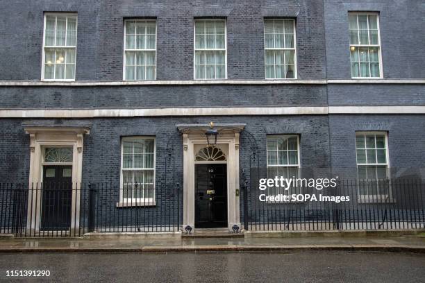 An exterior view of No 10 Downing Street, Westminster in London.