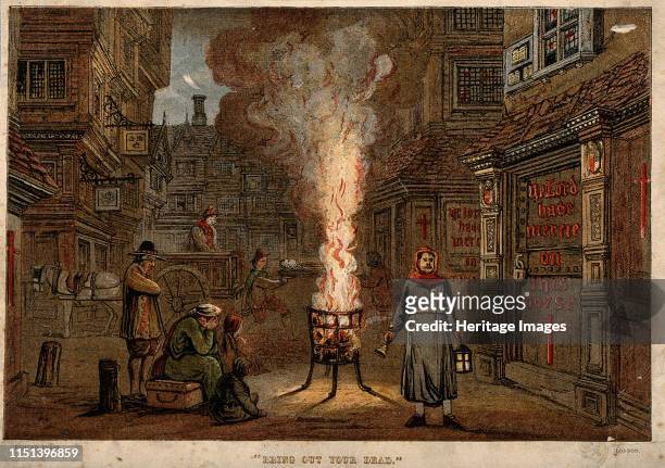 Great Plague in London, 1665. Private Collection. Artist Anonymous.