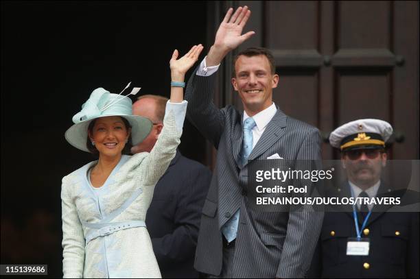 Wedding of Prince Frederik and Mary Donaldson: reception at the city hall of Copenhagen in Copenhagen, Denmark on May 12, 2004 - Prince Joachim and...