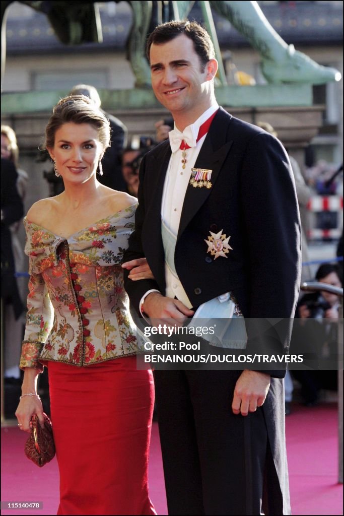 Wedding Of Crown Prince Frederik And Miss Mary Elisabeth Donaldson: Arrivals For The Gala Performance In The Royal Theatre In Copenhagen, Denmark On May 13, 2004.