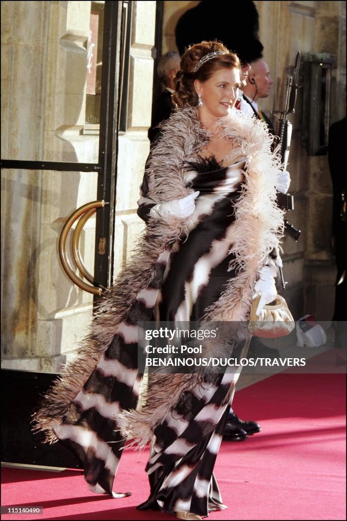 Wedding Of Crown Prince Frederik And Miss Mary Elisabeth Donaldson: Arrivals For The Gala Performance In The Royal Theatre In Copenhagen, Denmark On May 13, 2004.