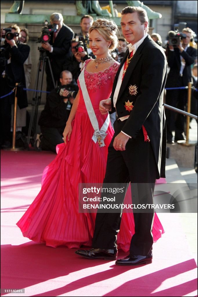 Wedding Of Crown Prince Frederik And Miss Mary Elisabeth Donaldson: Arrivals For The Gala Performance In The Royal Theatre In Copenhagen, Denmark On May 13, 2004.