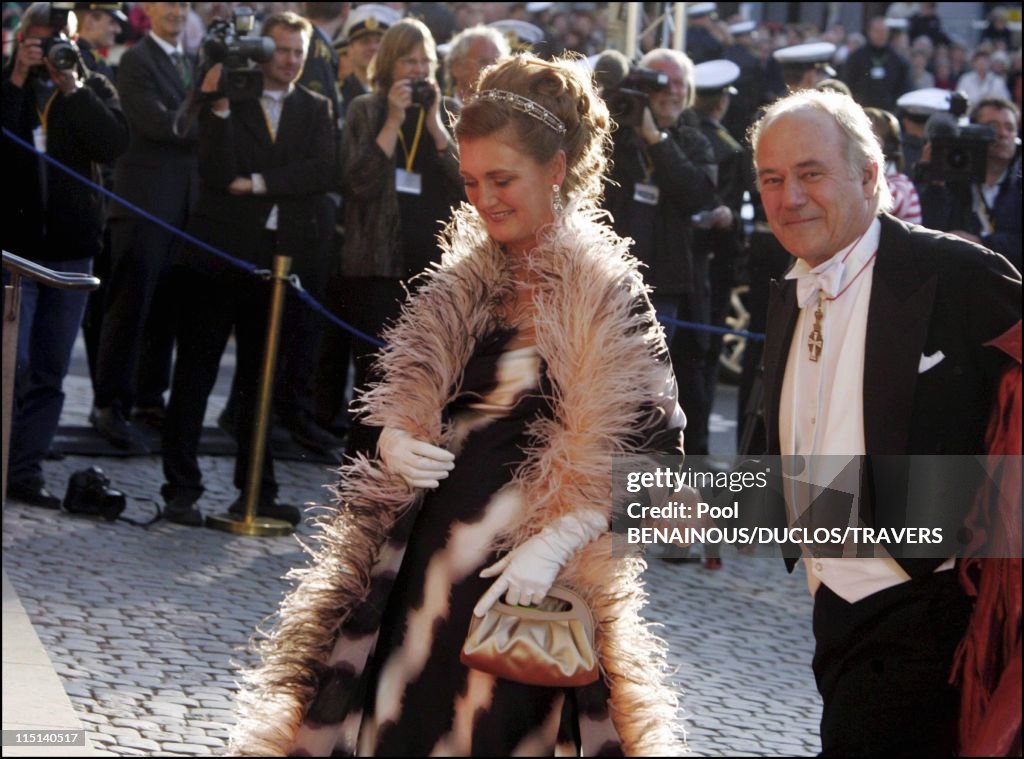 Wedding Of Crown Prince Frederik And Miss Mary Elisabeth Donaldson: Arrivals For The Gala Performance In The Royal Theatre In Copenhagen, Denmark On May 13, 2004.