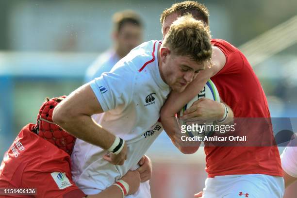 Alex Coles of England U20 during a Fifth place play-off match between England U20 and Wales U20 as part of World Rugby U20 Championship 2019 at...