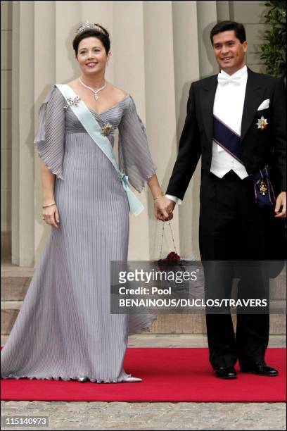 Wedding of Prince Frederik of Denmark and Mary Donaldson: arrivals at the cathedral in Copenhagen, Denmark on May 14, 2004 - Princess Alexia of...
