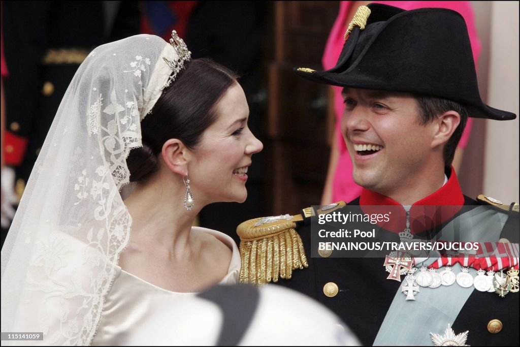 Wedding Of Prince Frederik Of Denmark And Mary Donaldson : After The Ceremony In Copenhagen, Denmark On May 14, 2004.