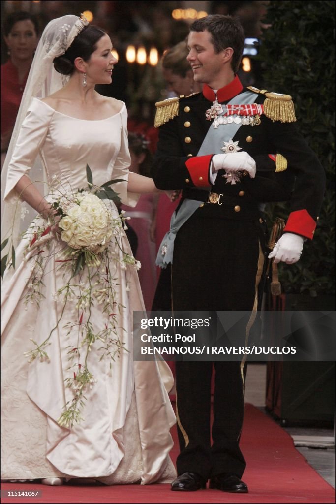 Wedding Of Prince Frederik Of Denmark And Mary Donaldson : After The Ceremony In Copenhagen, Denmark On May 14, 2004.