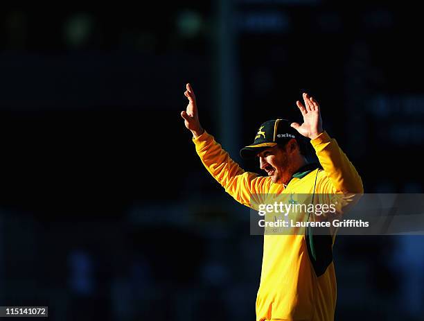 David Hussey of Nottinghamshire looks on during the Friends Life T20 match betwwen Nottinghamshire Outlaws and Derbyshire Falcons at Trent Bridge on...