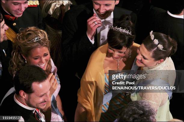 Wedding of Prince Frederik of Denmark and Mary Donaldson : the Wedding waltz at Fredensborg Palace in Copenhagen, Denmark on May 14, 2004 - Prince...