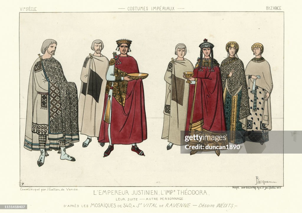Byzantine Emperor Justinian I and Empress Theodora