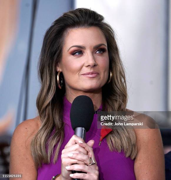 Fox Anchor, Jillian Mele joins Gavin DeGraw as he performs on FOX News Channel's "FOX & Friends" All-American Summer Concert Series on May 24, 2019...